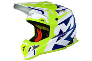 Шлем SMK ALLTERRA X-POWER, цвет салатовый/белый/синий (XS)