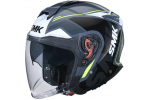 Шлем SMK GTJ TOURER, цвет серый/черный/салатовый (M)