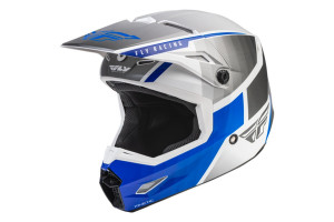 Шлем кроссовый FLY RACING KINETIC Drift (серый/белый,ХL )